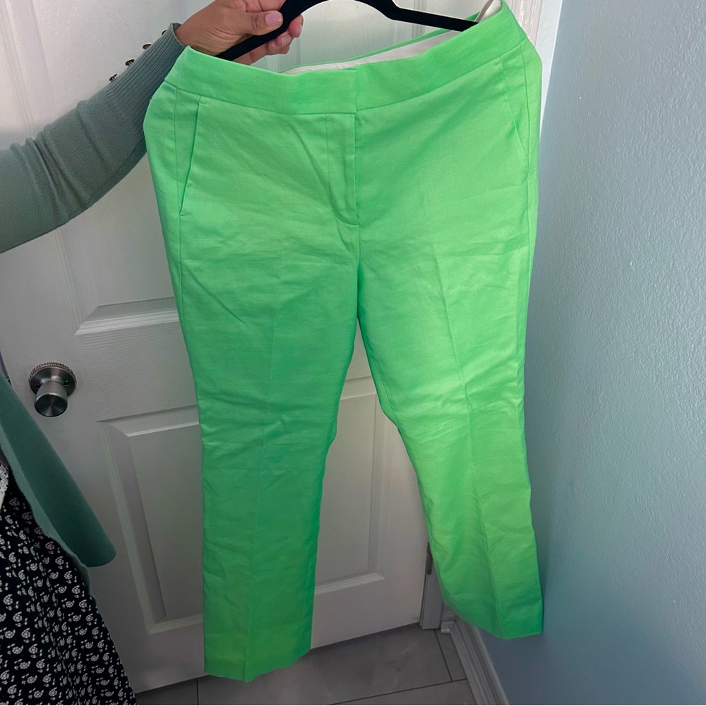 NWT J. Crew Bright Green Pants